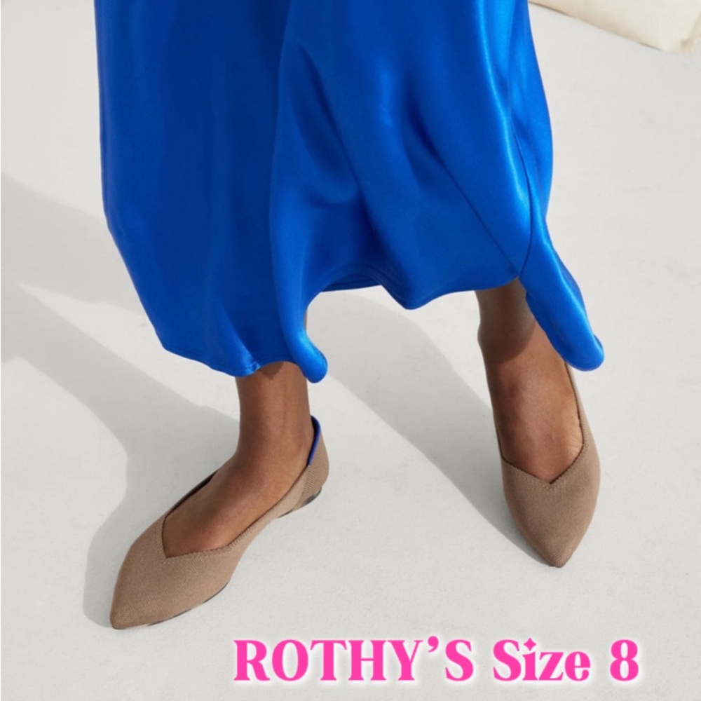 Rothy’s The Point Pointy toe shoes , Original, mocha, size 8US, knit